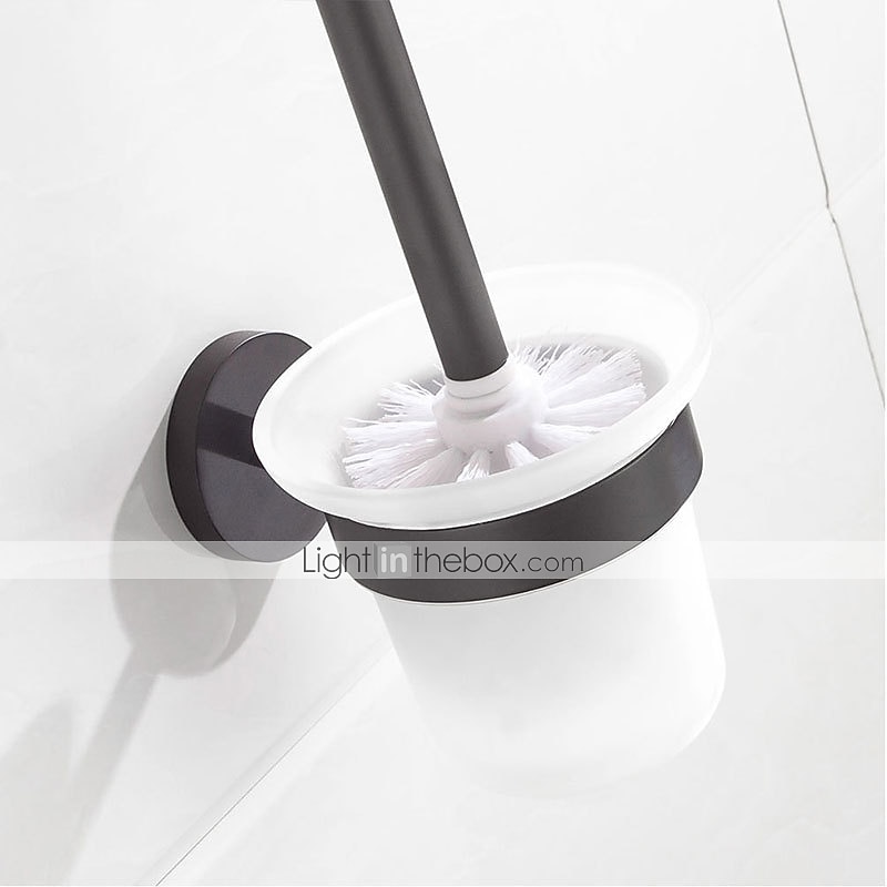 Porta scopino per wc in argento lucidato a specchio nero opaco antiruggine accessori da bagno in acciaio inossidabile sus304 di alta qualità del 2025 a $55.99 –P5