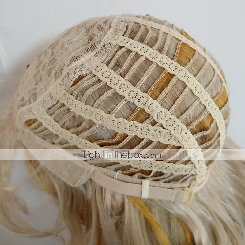 parrucche bionde per le donne parrucca sintetica onda del corpo ondulata con frangetta parrucca parte laterale delle donne capelli sintetici parrucche bionde biondo lungo nero / rosso biondo nero 22 del 2025 a $21.99 –P4