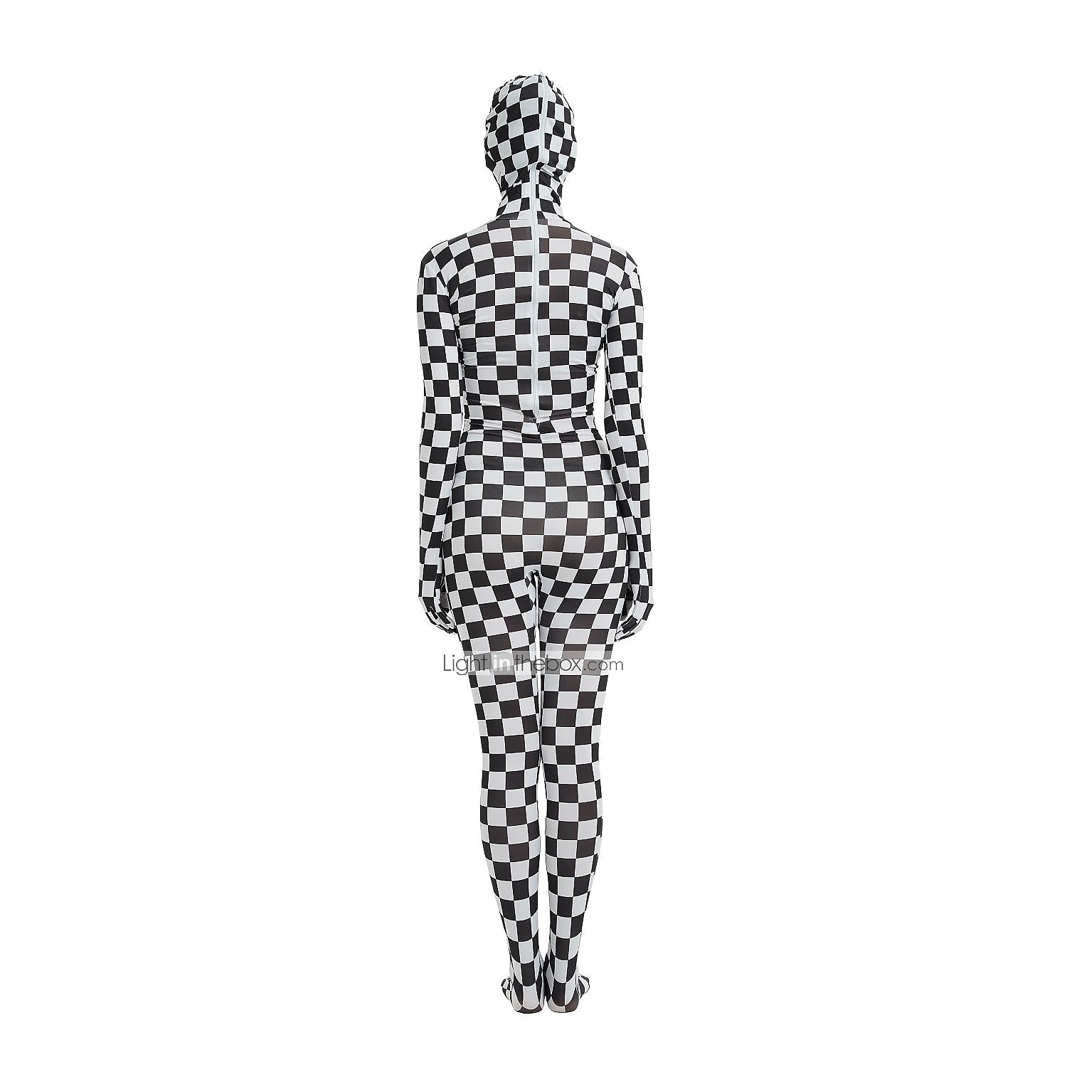 Patterned Zentai Suits Catsuit Skin Suit Carnival Costume Full Body Suit Men's Women's Sex Check Spandex Lycra Costume for Halloween Carnival Masquerade Adults' 2026 - $47.99 –P3