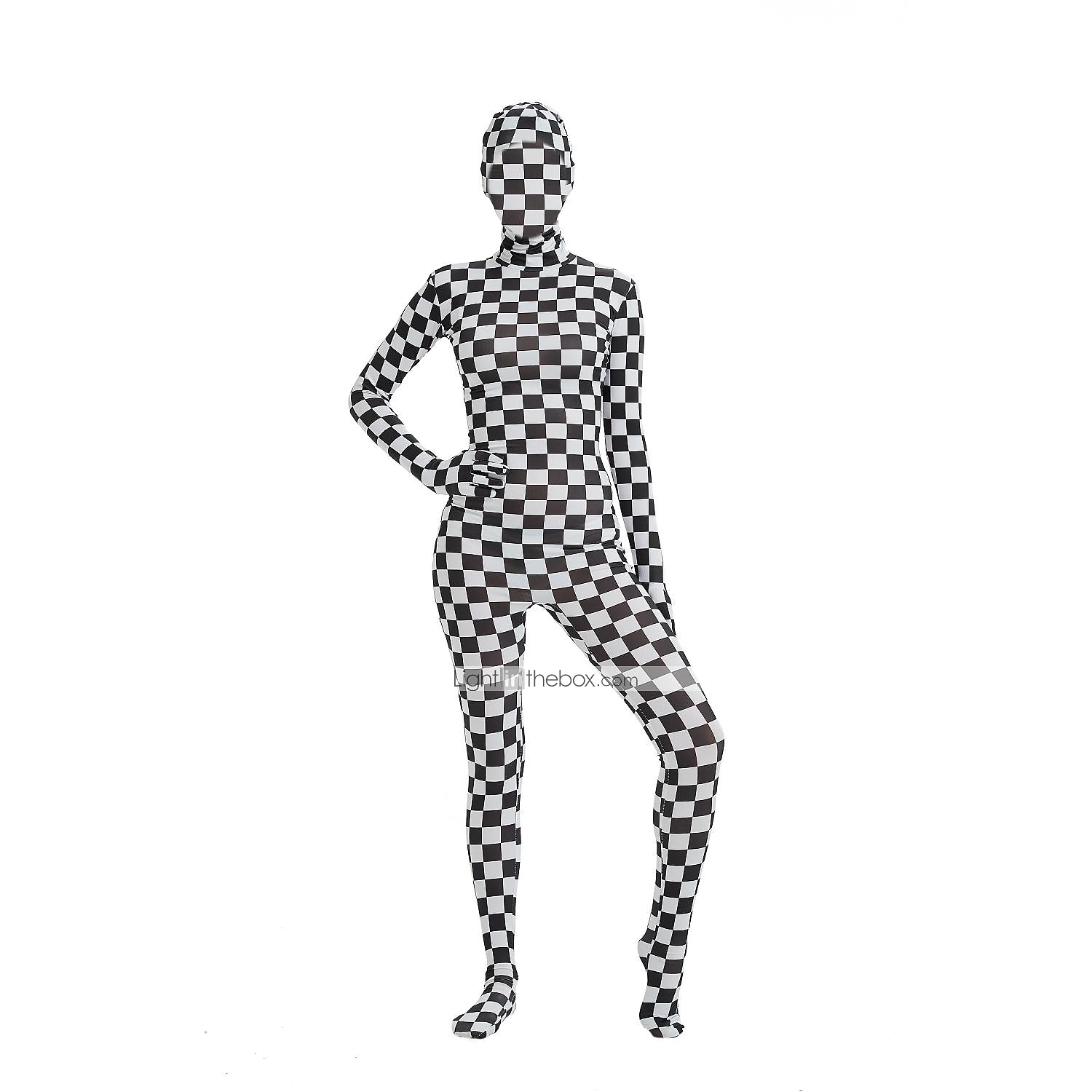Patterned Zentai Suits Catsuit Skin Suit Carnival Costume Full Body Suit Men's Women's Sex Check Spandex Lycra Costume for Halloween Carnival Masquerade Adults' 2026 - $47.99 –P2