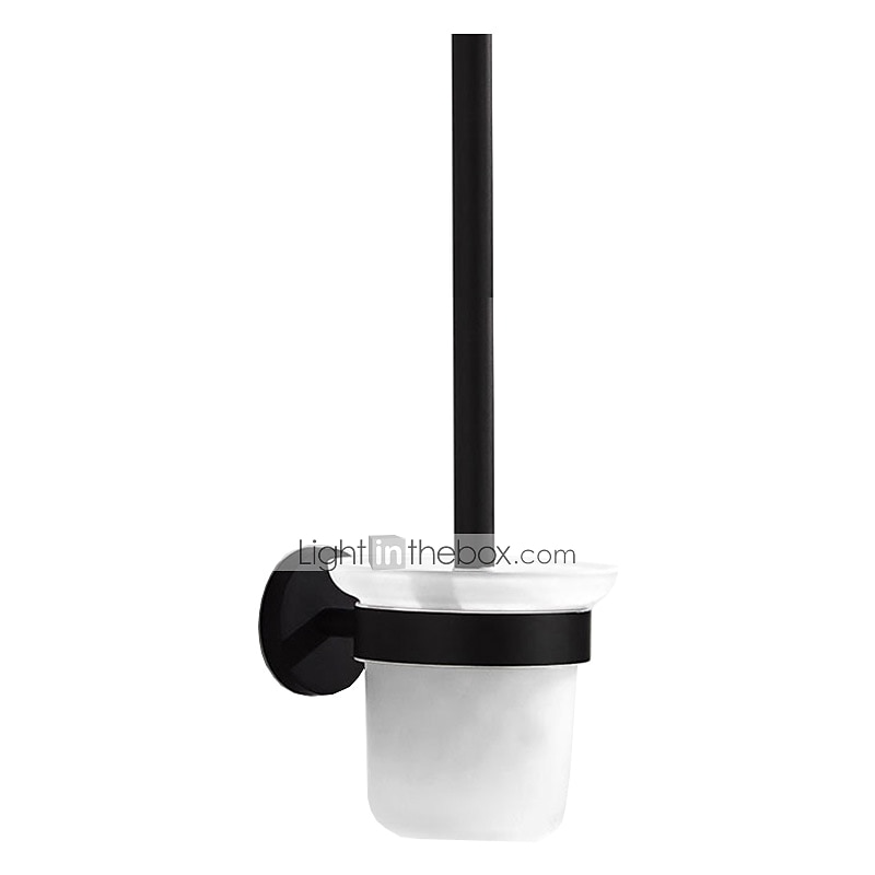 Porta scopino per wc in argento lucidato a specchio nero opaco antiruggine accessori da bagno in acciaio inossidabile sus304 di alta qualità del 2025 a $55.99 –P6