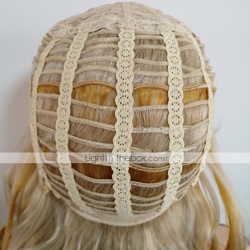 parrucche bionde per le donne parrucca sintetica onda del corpo ondulata con frangetta parrucca parte laterale delle donne capelli sintetici parrucche bionde biondo lungo nero / rosso biondo nero 22 del 2025 a $21.99 –P5