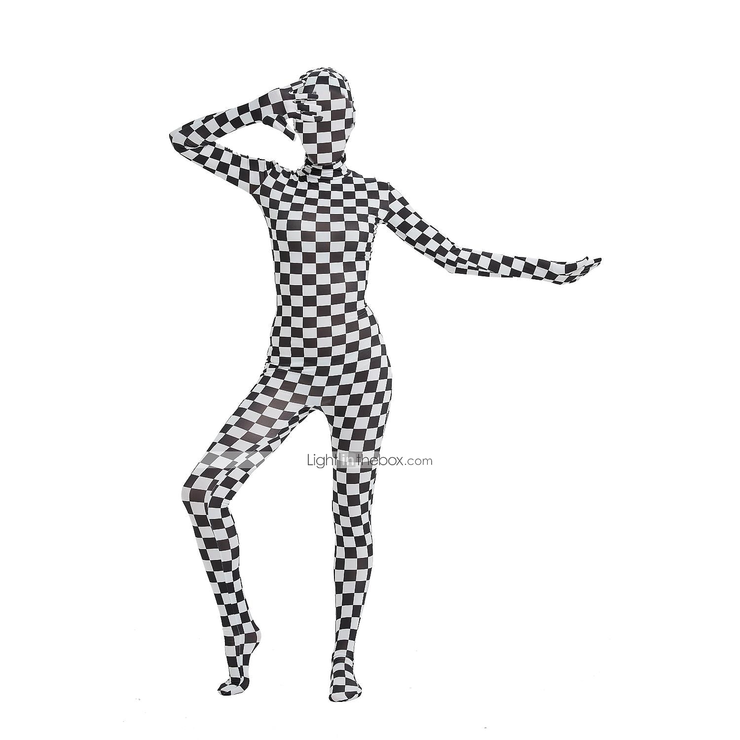 Patterned Zentai Suits Catsuit Skin Suit Carnival Costume Full Body Suit Men's Women's Sex Check Spandex Lycra Costume for Halloween Carnival Masquerade Adults' 2026 - $47.99 –P1