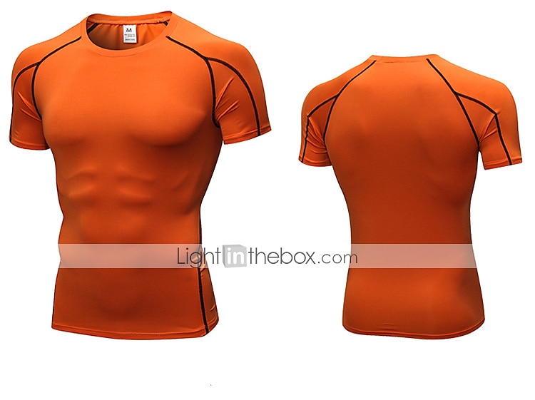 Hombre Camiseta Compresión Camiseta para correr Básico Manga Corta Camiseta Deportivo Otoño Licra Estiramiento de 4 maneras Transpirable Secado rápido Diseño Anatómico Aptitud física Entrenamiento de 2025 - $18.49 –P10