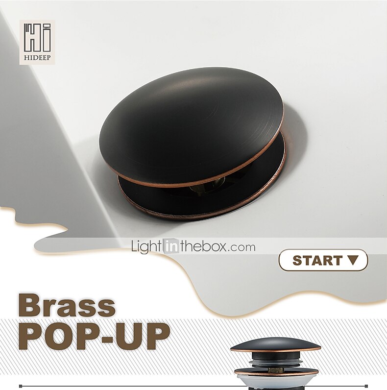 Faucet accessory - Superior Quality - Contemporary Brass Pop-up Water Drain With Overflow - Finish - Oil Rubbed Bronze 2025 - $29.99 –P1