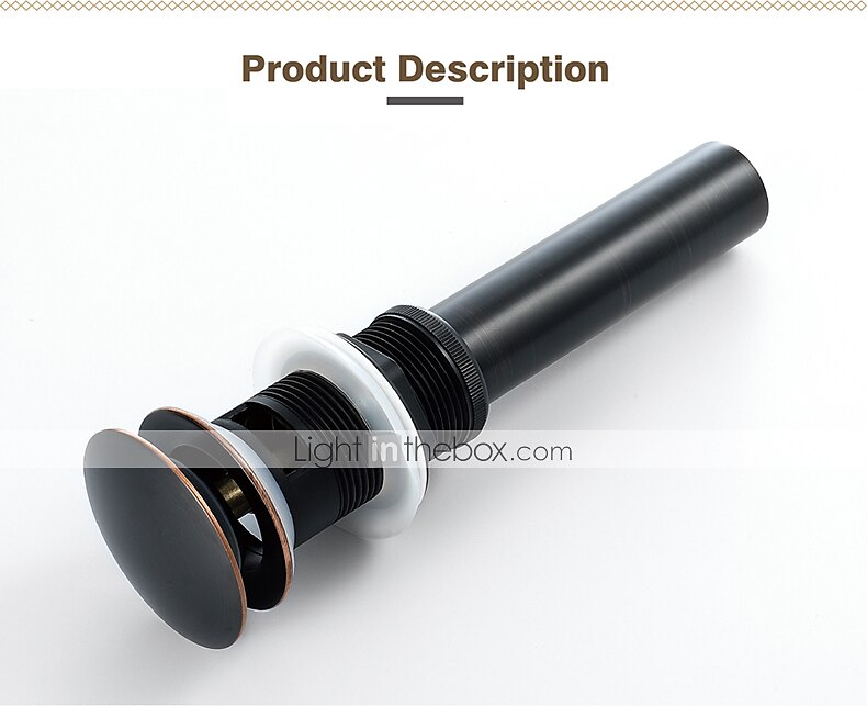 Faucet accessory - Superior Quality - Contemporary Brass Pop-up Water Drain With Overflow - Finish - Oil Rubbed Bronze 2025 - $29.99 –P6