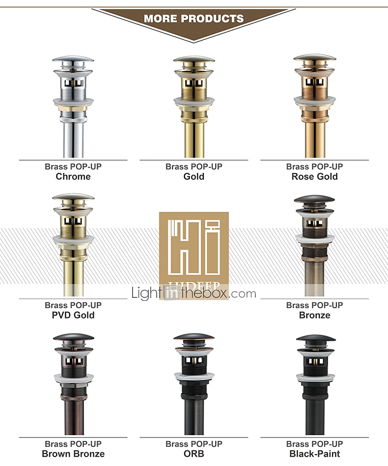 Faucet accessory - Superior Quality - Contemporary Brass Pop-up Water Drain With Overflow - Finish - Oil Rubbed Bronze 2025 - $29.99 –P9