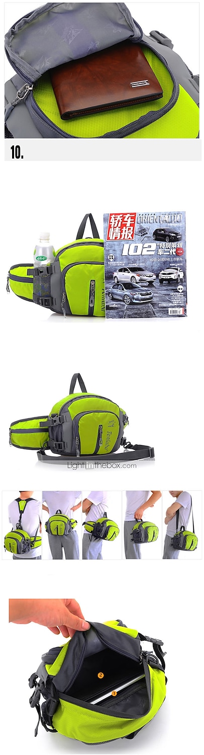 marsupio da trekking impermeabile con portaborraccia – marsupio multifunzionale da corsa all'aperto con cinghie regolabili per campeggio e ciclismo del 2025 a $32.99 –P5
