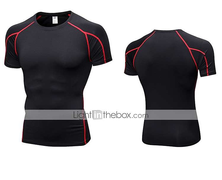 Hombre Camiseta Compresión Camiseta para correr Básico Manga Corta Camiseta Deportivo Otoño Licra Estiramiento de 4 maneras Transpirable Secado rápido Diseño Anatómico Aptitud física Entrenamiento de 2025 - $18.49 –P6