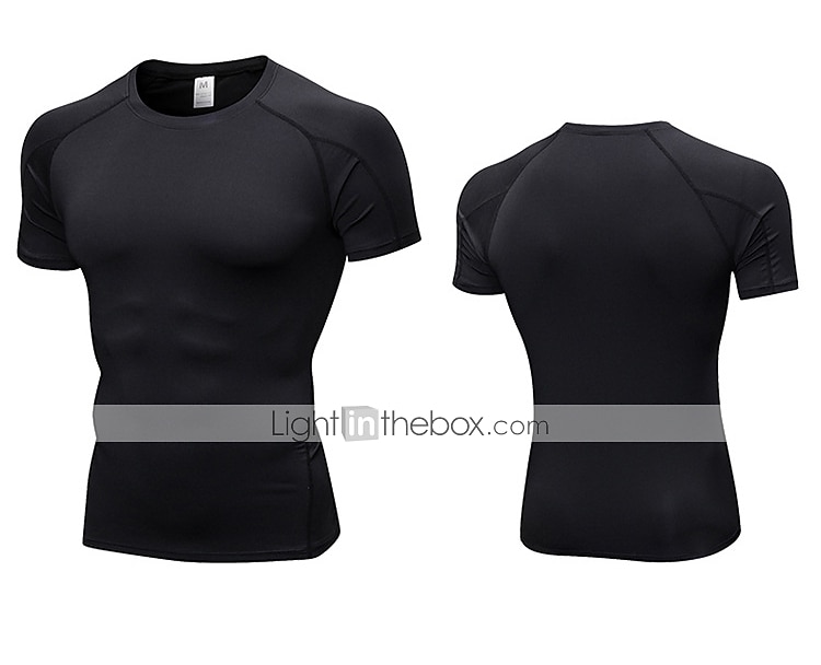 Hombre Camiseta Compresión Camiseta para correr Básico Manga Corta Camiseta Deportivo Otoño Licra Estiramiento de 4 maneras Transpirable Secado rápido Diseño Anatómico Aptitud física Entrenamiento de 2025 - $18.49 –P3