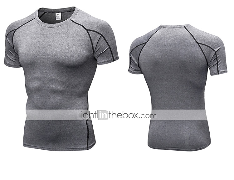 Hombre Camiseta Compresión Camiseta para correr Básico Manga Corta Camiseta Deportivo Otoño Licra Estiramiento de 4 maneras Transpirable Secado rápido Diseño Anatómico Aptitud física Entrenamiento de 2025 - $18.49 –P8