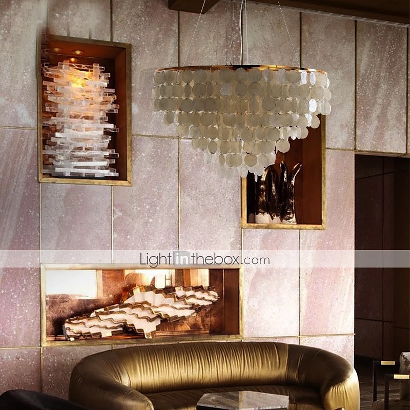 Lampadario 4 luci 50 cm scocca in metallo finiture verniciate moderno 110-120v / 220-240v del 2025 a $447.09 –P12