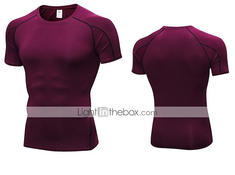 Hombre Camiseta Compresión Camiseta para correr Básico Manga Corta Camiseta Deportivo Otoño Licra Estiramiento de 4 maneras Transpirable Secado rápido Diseño Anatómico Aptitud física Entrenamiento de 2025 - $18.49 –P11