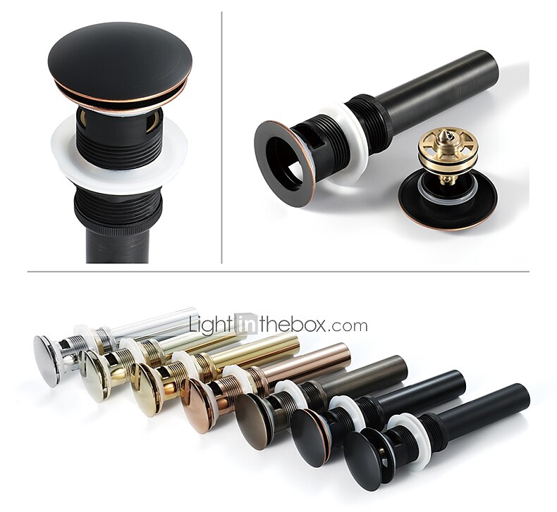 Faucet accessory - Superior Quality - Contemporary Brass Pop-up Water Drain With Overflow - Finish - Oil Rubbed Bronze 2025 - $29.99 –P3