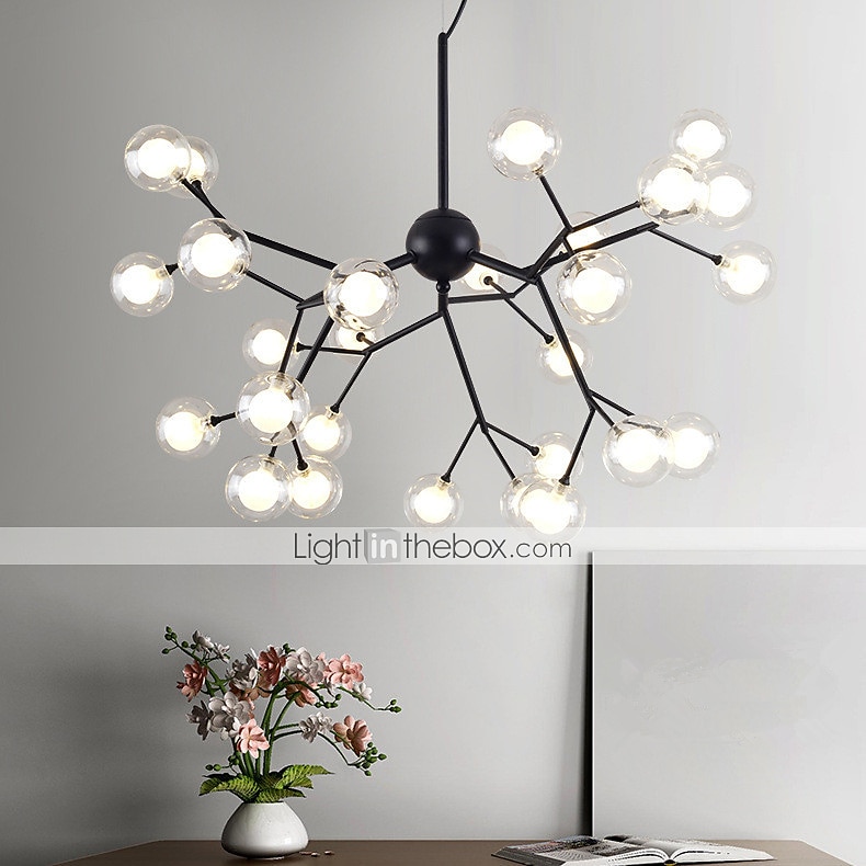 Κρεμαστό led πολυελαίου 27 φωτός 75 cm ελαφρύ μεταλλικό γυαλί βαμμένο σπούτνικ φινιρίσματα καλλιτεχνική σφαίρα 110-120v 220-240v 2026 - $699.99 –P2