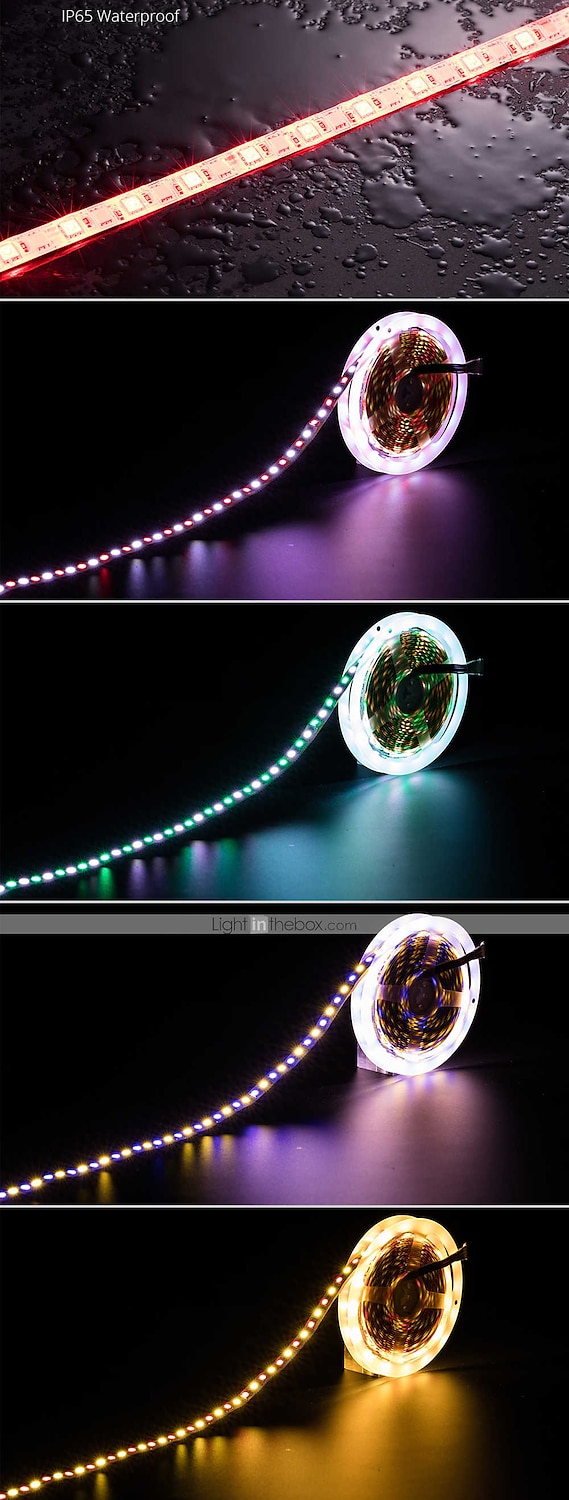 10m (2x5m) smart wifi app led strip light rgbw outdoor waterproof 600leds 5050smd funziona con alexa google con telecomando wifi del 2025 a $60.99 –P1