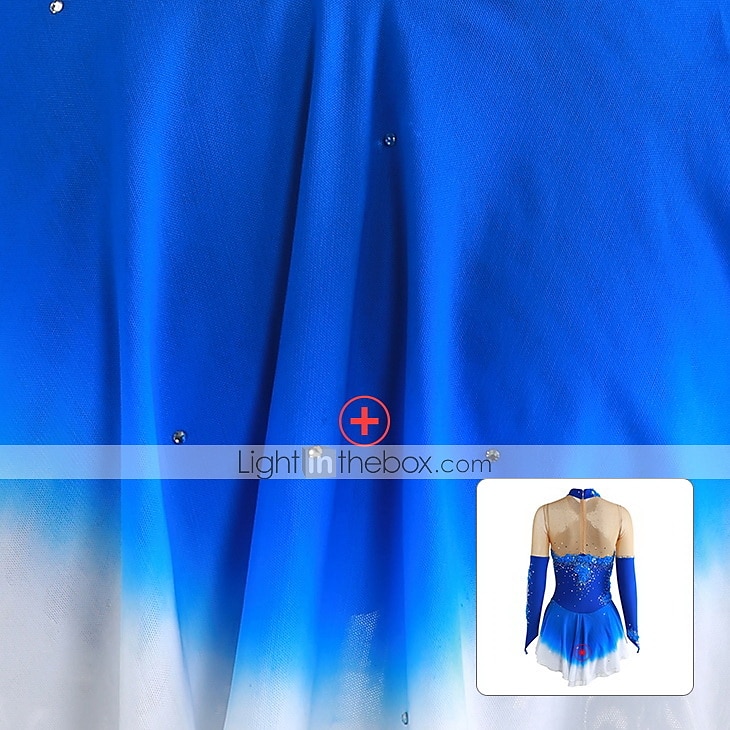 Kűrruha Női Lány Klizanje na ledu Ruhák Sárga Sötétlila Poros Rózsa Kollázs Virág Háló Spandex Nagy rugalmasságú Verseny Kűrruhák Kézzel készített Virágos Hosszú ujj Jégkorcsolyázás Műkorcsolyázás 2025 - $113.99 –P11