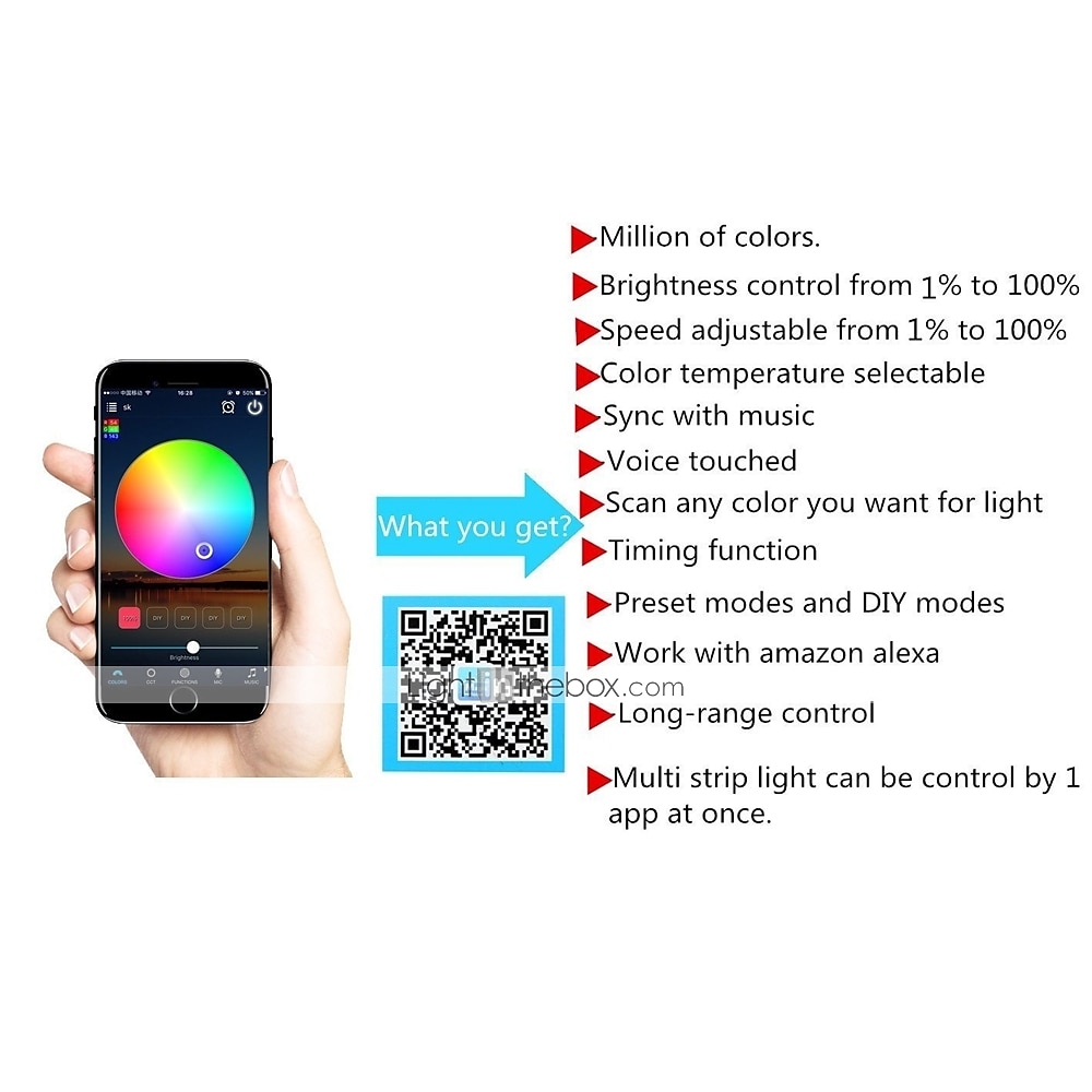 WiFi Wireless LED Smart Controller Working with Android and IOS System Mobile Phone Free App for RGB / RGBW LED Light 5V to 28V DC 4A Comes 2025 - $15.99 –P7