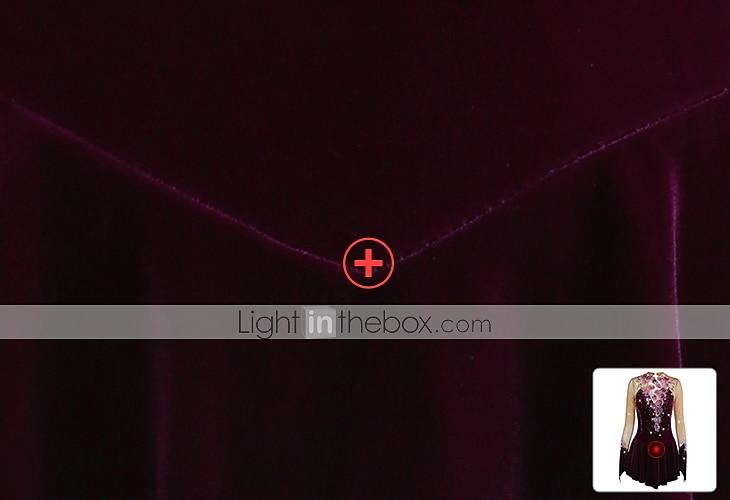 Rochie de Patinaj Artistic Pentru femei Fete Πατινάζ στο πάγο Rochii Ținute Yan roz Ametist Violet Flori Spandex Înaltă Elasticitate Competiție Ținută Patinaj Cald Confecționat Manual Cu bijuterii 2025 - $116.99 –P7