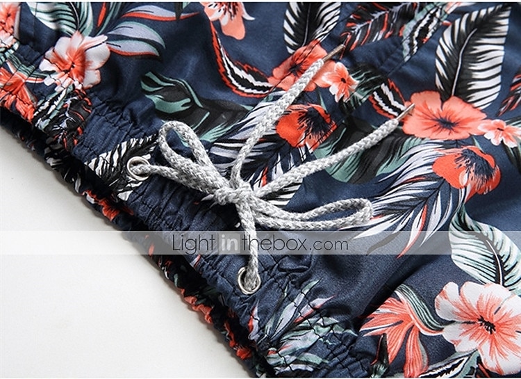 Herr Badshorts Boardshorts Lättvikt Snabb tork Underdelar Snörning Med fickor Simmning Surfing Strand Vattensport Tryckt Vår Sommar Höst 2025 - $10.49 –P7
