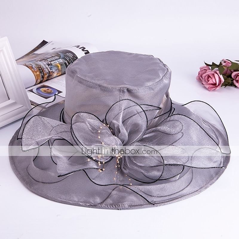 Cappelli  Accessori Tulle  Beads  Organza con Perla  Cappello  Ricadute Cascading 1PC All'Aperto  Uso Quotidiano  Corsa Cavalli Headpiece per impressionare Abito da Corsa del 2025 a $30.99 –P1