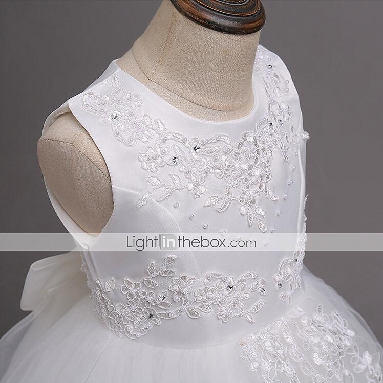 kinderkleidung Mädchen Blumenmädchen Kleid Kleid Ärmellos Hochzeit Party Kuschelig Süß Baumwolle Polyester Asymmetrisch Tüll-Kleid Kleid mit vielen Schichten Blumenmädchenkleid Sommer Weiß Rosa Rote 2026 - $43.99 –P3