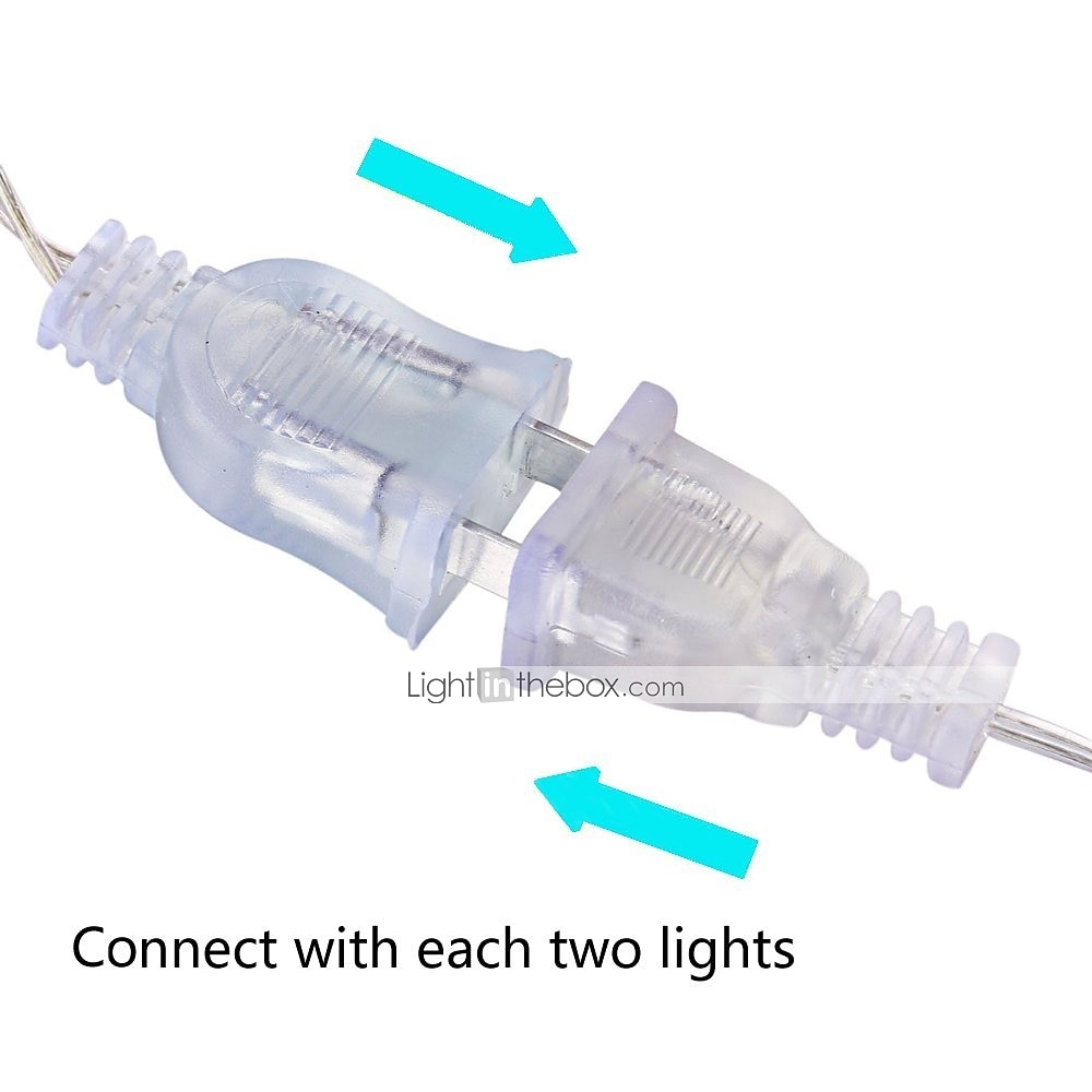 4m 13ft 96 LED String Lights Dip LED US Plug 110V-120V EU Plug 220V-240V Extendable Curtain Linkable 8 Modes Christmas Decorative Rope String Twinkle Light Warm Cold White RGB 2025 - $22.99 –P1