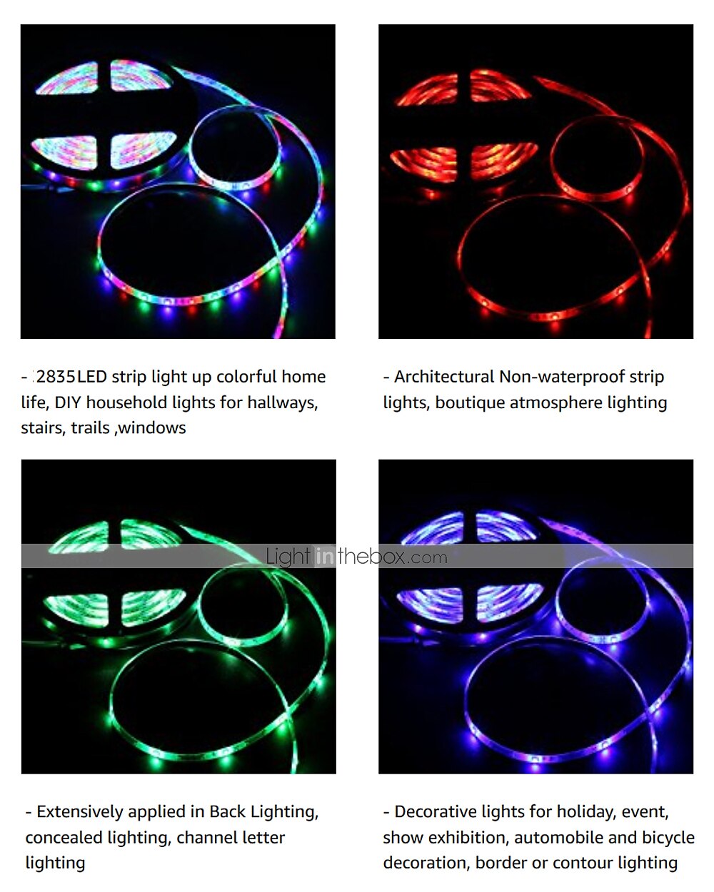 2025年 ZDM 20M(4 * 5M)アプリインテリジェント制御Bluetooth音楽同期フレキシブルLEDストリップライト防水2835 RGB SMD 1080 LED IR 24キーBluetoothコントローラー(12Vアダプターキット付き) コレクション – $50.99 –P5
