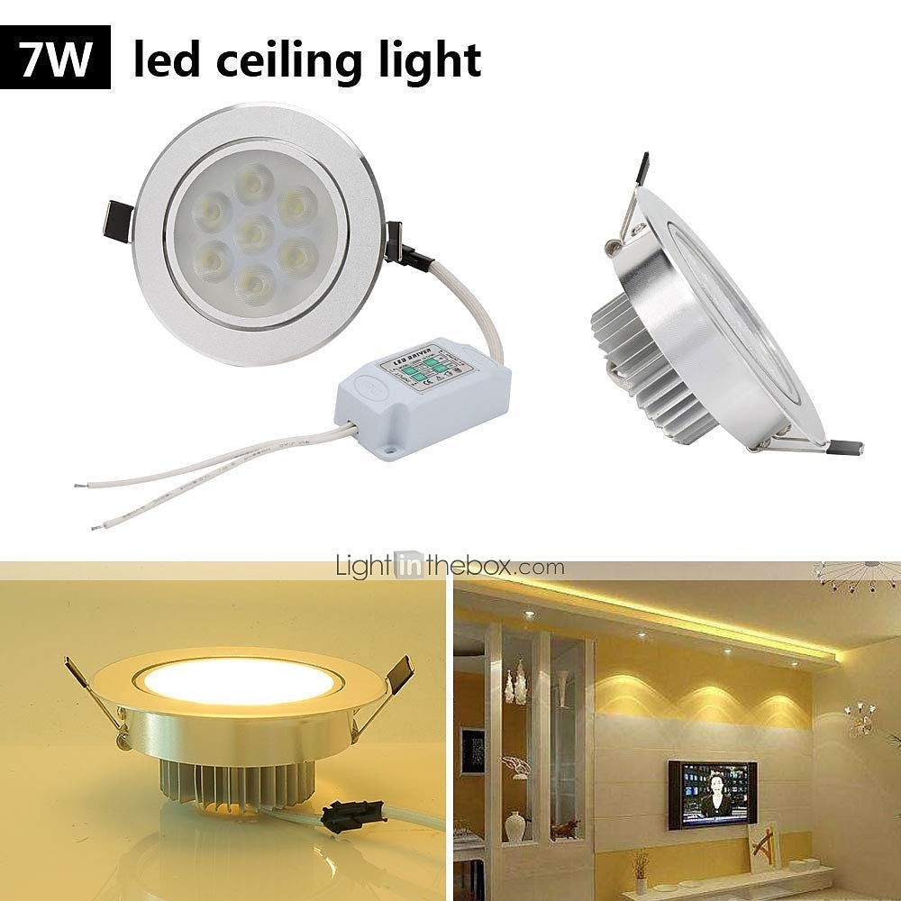 5 шт. 7 W Точечное LED освещение LED Ceilling Light Recessed Downlight 7 Светодиодные бусины Высокомощный LED Декоративная Тёплый белый Холодный белый 175-265 V / RoHs / 90 2025 - $45.99 –P4