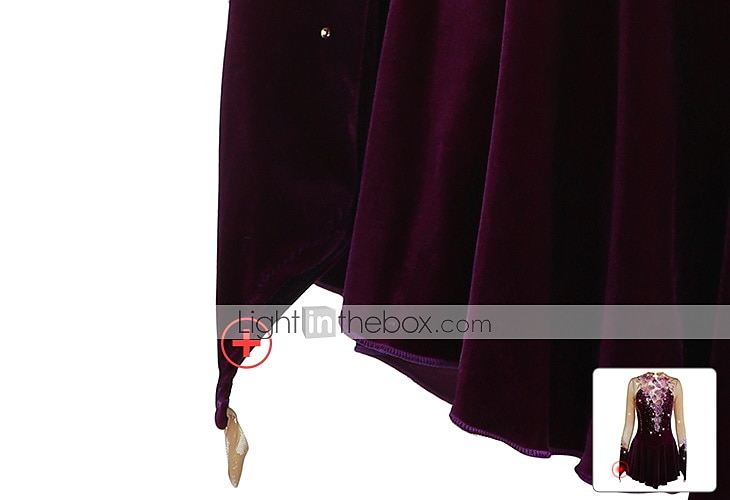 Rochie de Patinaj Artistic Pentru femei Fete Πατινάζ στο πάγο Rochii Ținute Yan roz Ametist Violet Flori Spandex Înaltă Elasticitate Competiție Ținută Patinaj Cald Confecționat Manual Cu bijuterii 2025 - $116.99 –P8