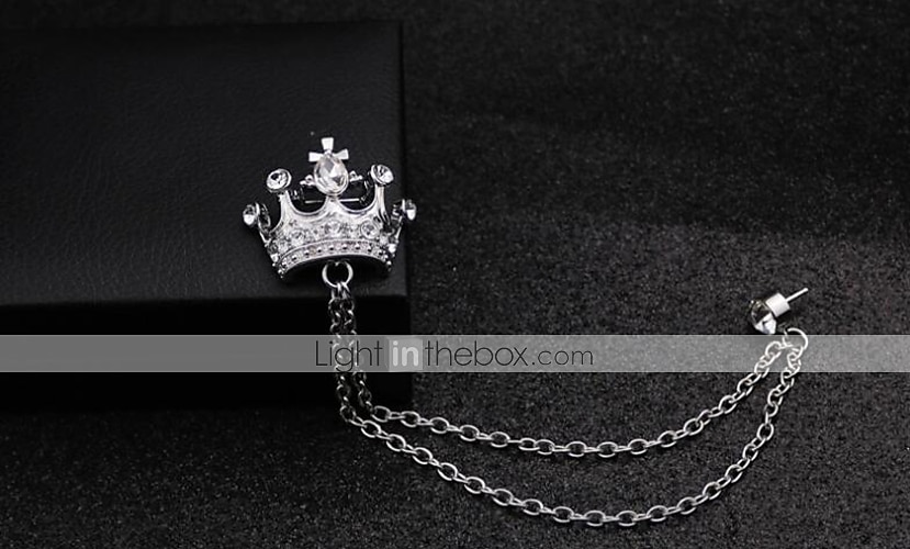 Per uomo Zircone cubico Spille Alla moda Collegamento / catena Elegante Di tendenza Formale Spilla Gioielli Argento Oro Per Quotidiano Evento del 2025 a $8.99 –P2