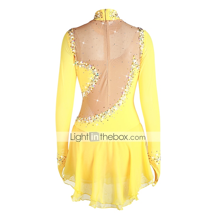 Figure Skating Dress Women's Girls' Ice Skating Dress Outfits Violet White Black Spandex High Elasticity Competition Skating Wear Warm Handmade Jeweled Rhinestone Long Sleeve Ice Skating Figure 2026 - $163.99 –P2