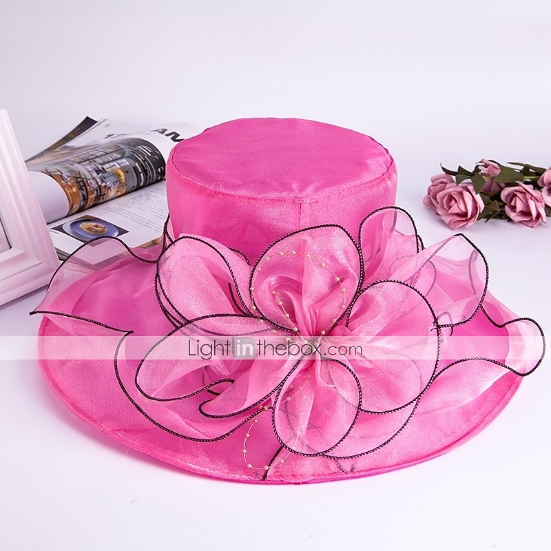Cappelli  Accessori Tulle  Beads  Organza con Perla  Cappello  Ricadute Cascading 1PC All'Aperto  Uso Quotidiano  Corsa Cavalli Headpiece per impressionare Abito da Corsa del 2025 a $30.99 –P4