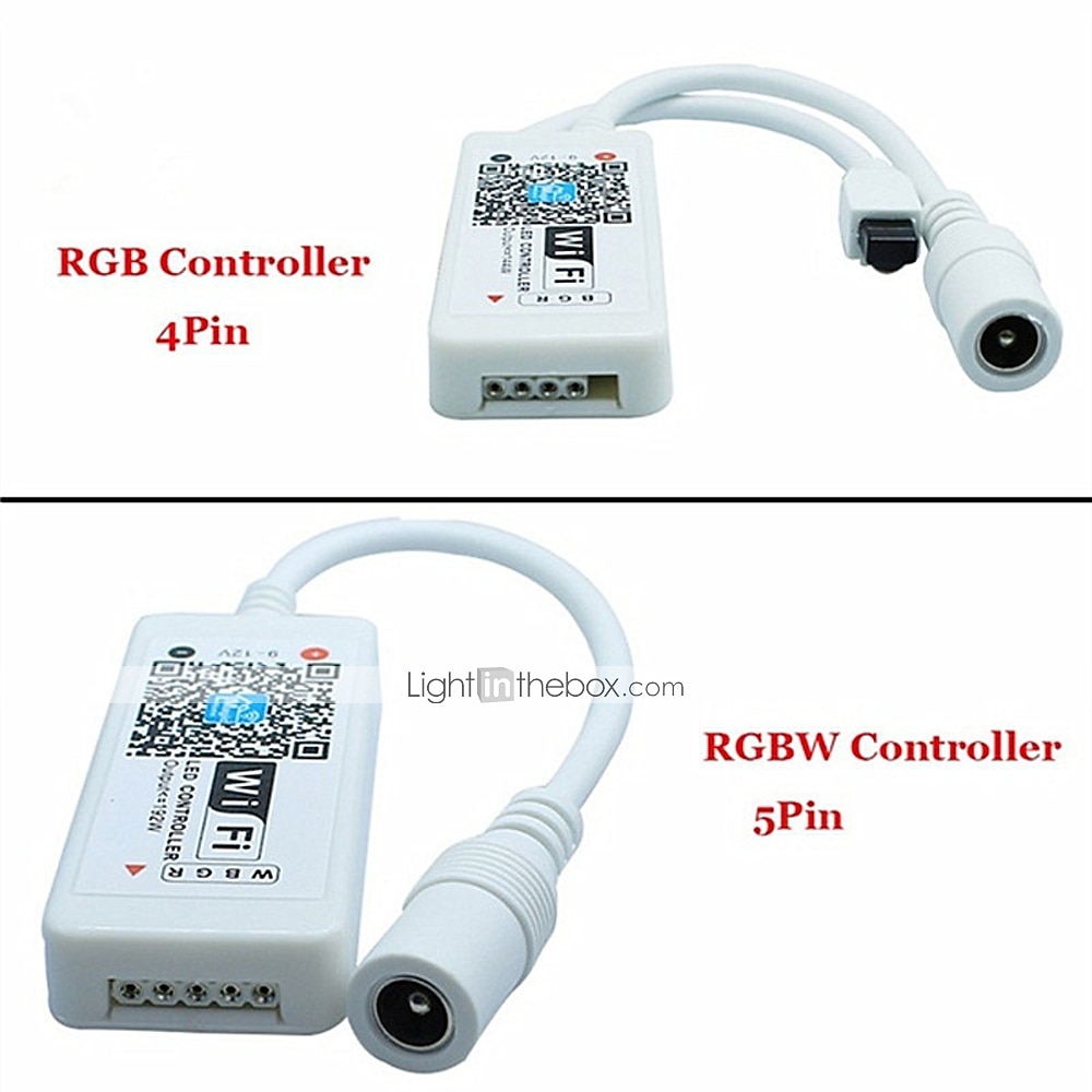 WiFi Wireless LED Smart Controller Working with Android and IOS System Mobile Phone Free App for RGB / RGBW LED Light 5V to 28V DC 4A Comes 2025 - $15.99 –P1