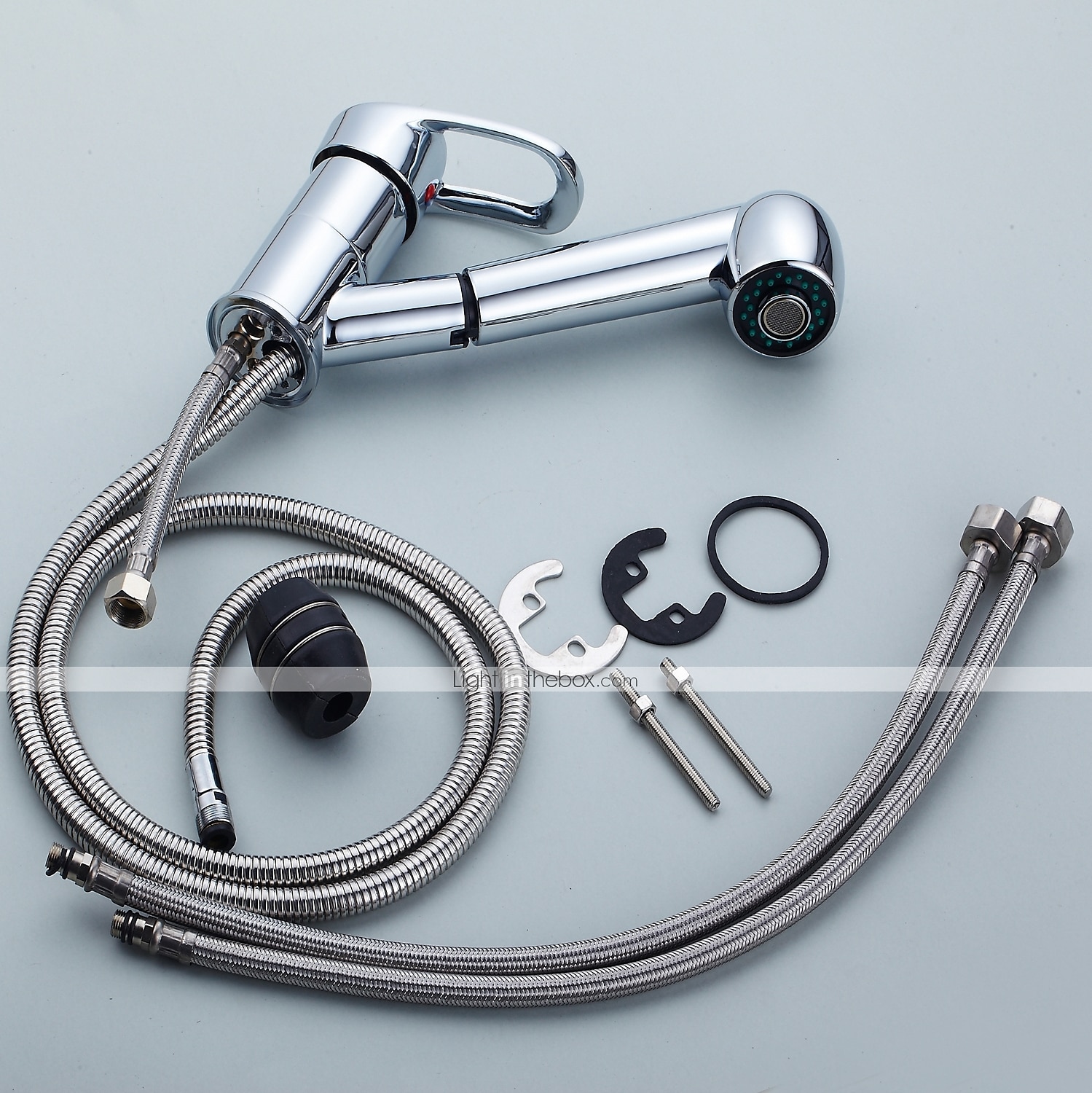 Robinet de cuisine monocommande à un trou, chrome, ensemble central, robinets de cuisine, pulvérisateur commercial en laiton massif, robinets d'évier de cuisine avec eau froide et chaude de 2025 ? $97.99 –P3