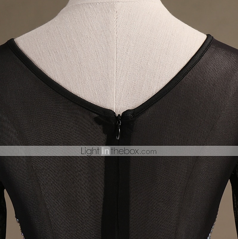 Társastánc Ruha Kristályok / Strasszok Női Edzés Hosszú ujj Magas Nejlon Organza Tüll 2025 - $125.99 –P1