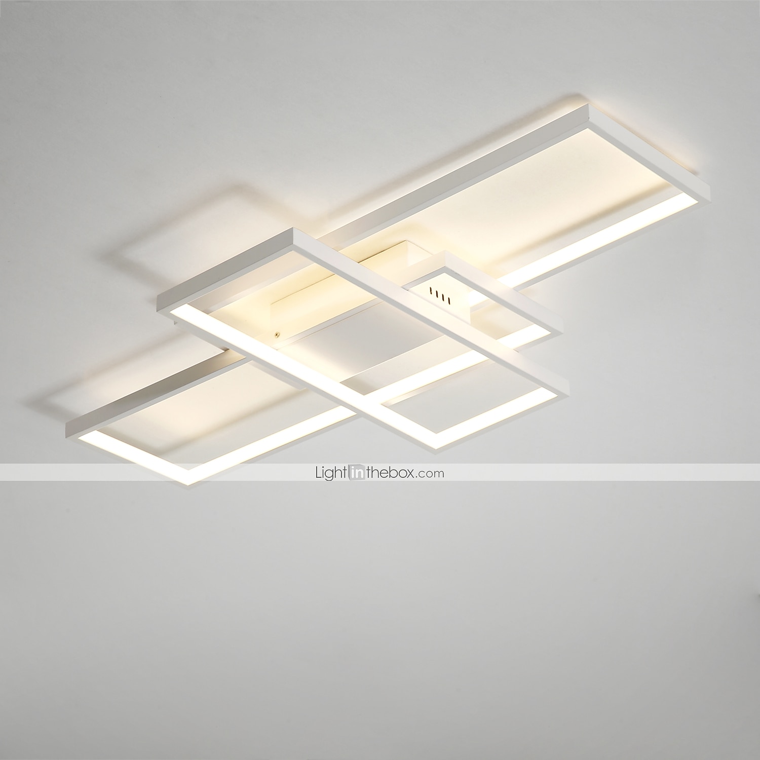 90cm led stropní svítidla 3světelná lineární zapuštěná montáž ambientní světlo stmívatelné lakované povrchy kovový hliník geometrický vzor moderní jednoduché pouze stmívatelné pomocí dálkového 2025 - $113.99 -P1