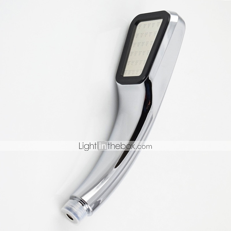 Soffione doccia a super pressione da 300 fori con spruzzatore a risparmio idrico a pioggia quadrato cromato, piastra in acciaio inossidabile e materiale resistente del 2025 a $4.99 –P5