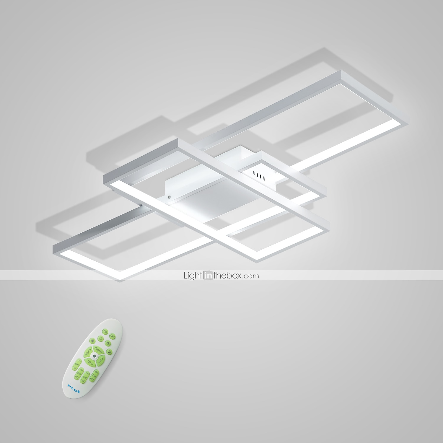 90cm led stropní svítidla 3světelná lineární zapuštěná montáž ambientní světlo stmívatelné lakované povrchy kovový hliník geometrický vzor moderní jednoduché pouze stmívatelné pomocí dálkového 2025 - $113.99 -P2