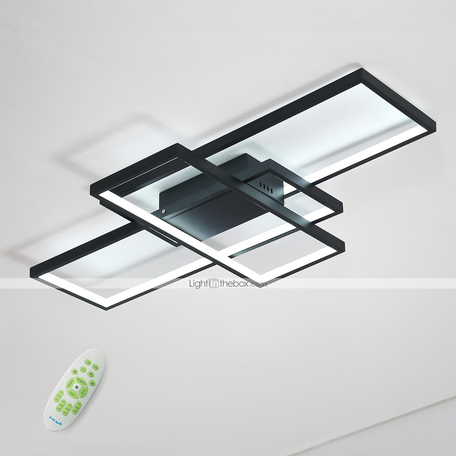 90cm led stropní svítidla 3světelná lineární zapuštěná montáž ambientní světlo stmívatelné lakované povrchy kovový hliník geometrický vzor moderní jednoduché pouze stmívatelné pomocí dálkového 2025 - $113.99 -P13
