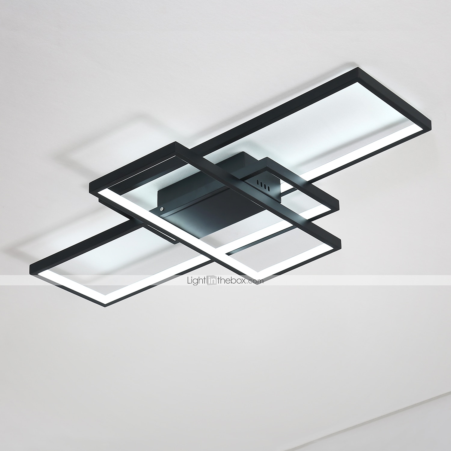 90cm led stropní svítidla 3světelná lineární zapuštěná montáž ambientní světlo stmívatelné lakované povrchy kovový hliník geometrický vzor moderní jednoduché pouze stmívatelné pomocí dálkového 2025 - $113.99 -P3