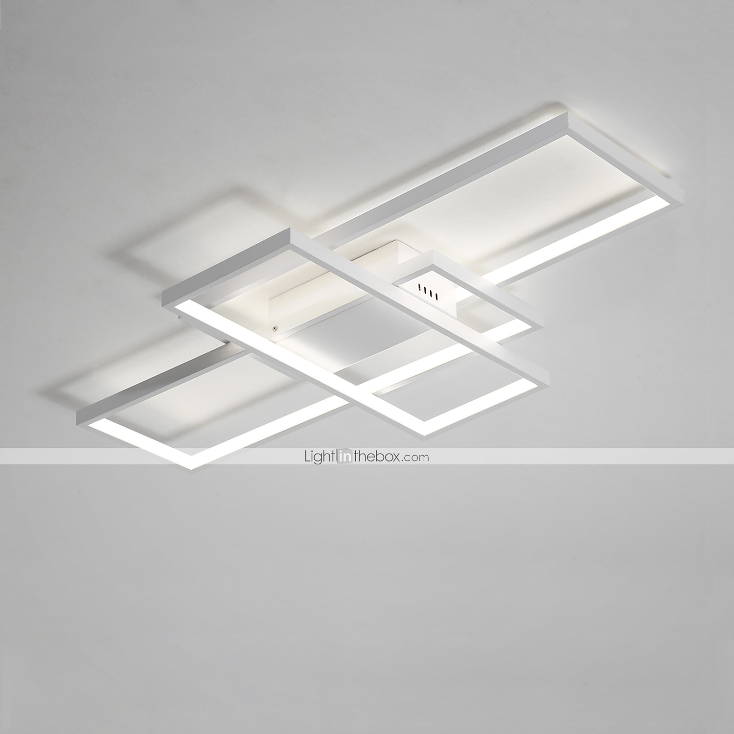 90cm led stropní svítidla 3světelná lineární zapuštěná montáž ambientní světlo stmívatelné lakované povrchy kovový hliník geometrický vzor moderní jednoduché pouze stmívatelné pomocí dálkového 2025 - $113.99 -P9