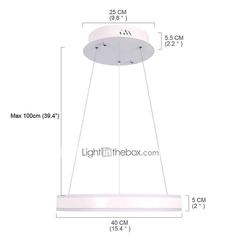 2-Light LED Подвесные лампы Металл Акрил Круглый Окрашенные отделки Современный современный 110-120Вольт 220-240Вольт 2026 - $187.99 –P6
