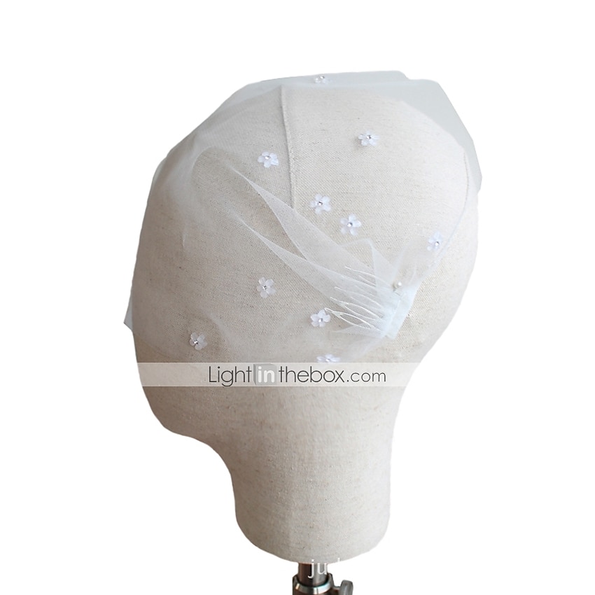 1 strato Stile vintage / Classico Veli da sposa Veletta con Colore Puro / Cristalli / Strass Tulle / A gabbia del 2025 a $10.99 –P2