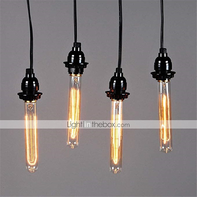 5pcs T9/T185 40W Vintage Edison Light Bulbs Antique Incandescent Bulb E26 E27 Tubular Bulb Nostalgic Tungsten Filament Golden Tinted Glass for Industrial Wall Sconces Pendant Lighting 220-240V 2025 - $27.99 –P2