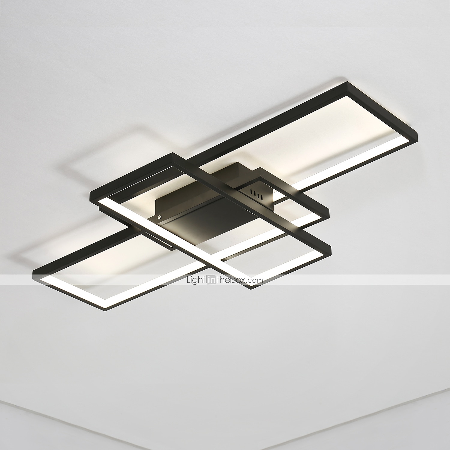 90cm led stropní svítidla 3světelná lineární zapuštěná montáž ambientní světlo stmívatelné lakované povrchy kovový hliník geometrický vzor moderní jednoduché pouze stmívatelné pomocí dálkového 2025 - $113.99 -P14