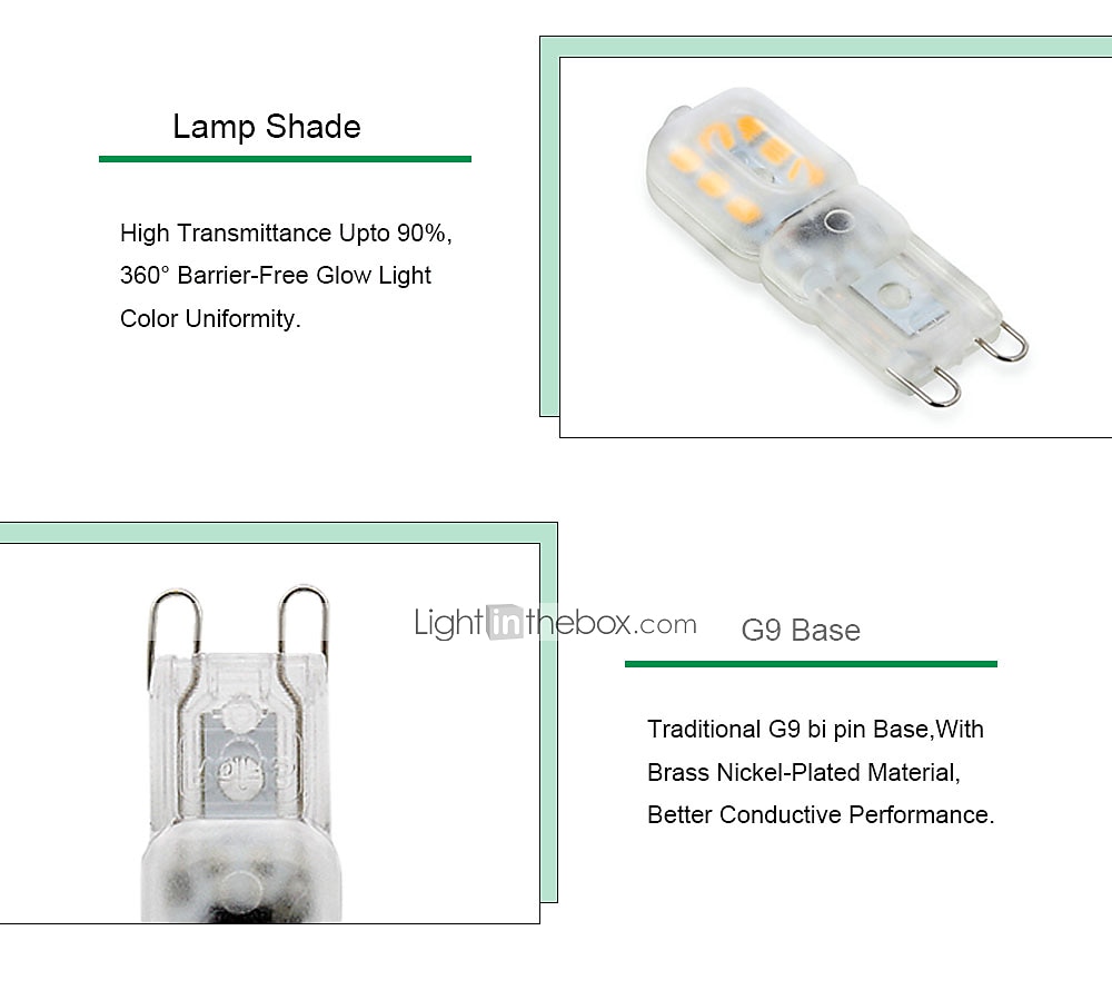 10pcs 2W LED Bi-pin Lights Bulbs 400lm G9 14LED Beads SMD 2835 Dimmable Landscape 40W Halogen Bulb Replacement Warm Cold White 360 Degree Beam Angle 220V 2025 - $20.99 –P3