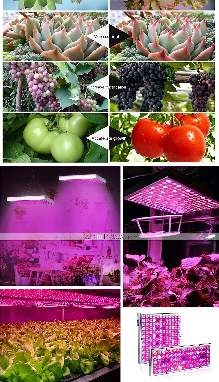 Grow Light for Indoor Plants LED Plant Growing Light Full Spectrum Panel Downlight Full Spectrum 25W 75LED AC85-265V Plants Flowers Vegetation AC 85-265V 2025 - $30.99 –P5