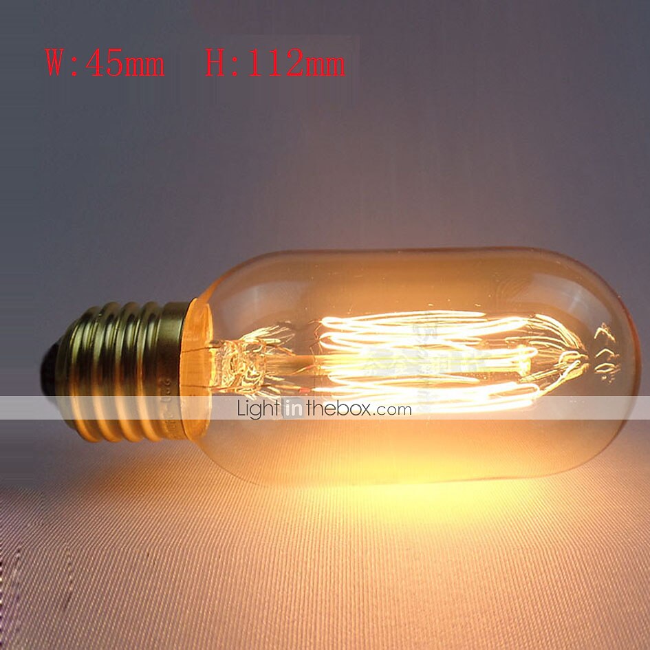 umei ™ 1pc 40w e26 / e27 t45 edsion gloeilamp warm wit 2300 k gloeiend vintage edison gloeilamp ac 110-130v ac 220-240v 2025 - $15.49 –P10