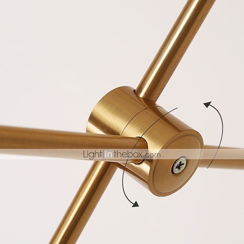 6-Light 100 cm Chandelier Metal Glass Sputnik Gold Painted Finishes Contemporary Artistic 110-120V 110-240 V 2025 - $429.99 –P2